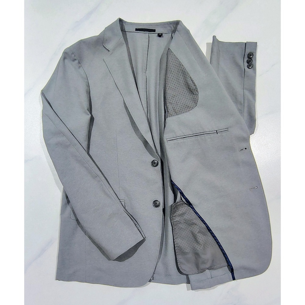Uniqlo Blazer Medium Mens Grey Unstructured Sport Coat Two Button Jacket